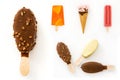 Different popsicles isolated Royalty Free Stock Photo