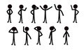 Sticks figure people pictograph, different poses