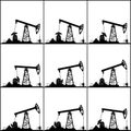 Different Positions Working Oil Pumps