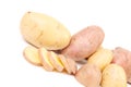 Different potatoes and split tuber