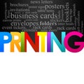 Different Printing Services and Products Royalty Free Stock Photo