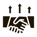 different race handshake icon Vector Glyph Illustration