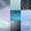 Different rain drops and rainy lines background vector water raindrop illustration Royalty Free Stock Photo