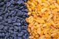 Different Raisins background Royalty Free Stock Photo
