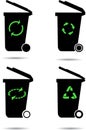 Recycle bin vector icon