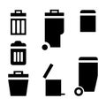 Different recycle waste bins set vector illustration