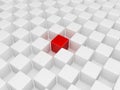 Different red cube Royalty Free Stock Photo