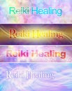 4 different Reiki Healing Banner Heads