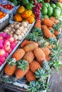 Different ripe tropical fruits Royalty Free Stock Photo