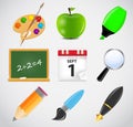 Different school icon vector illustration set1