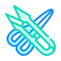 Different scissors color icon vector flat illustration