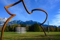 Sculptures in Swiss Landscape on 7. Swiss Triennial of Sculpture, Art on Bad RagARTz 2018 Exhibition. Bad Ragaz, Switzerland