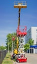 Different self propelled scissor lifts and articulated boom lift