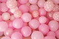 Different shades of pink balloons