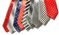 Different shades tie fabrics