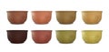 Different shades of vector clay bowl