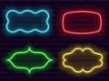 Different shapes neon frames set