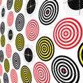 Different shooting targets on the wall, vector illustration Royalty Free Stock Photo