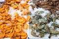 Different shrimps for sale Royalty Free Stock Photo