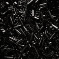 Different size bullet shells on the black ground. War concept. production of ammunition at the factory. brass bullet shell,