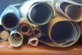 Different size paper scrolls Royalty Free Stock Photo