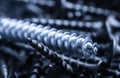 Different size screws Royalty Free Stock Photo