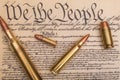 Ammunition laying on the Constitution Royalty Free Stock Photo