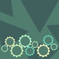Different Sizes of Color Cog Wheel Gear Engaging, Interlocking, Tesselating. Creative Background Idea for Industrial and Royalty Free Stock Photo