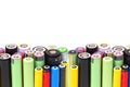 Different sizes of Lithium ion batteries Royalty Free Stock Photo