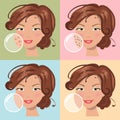 Different skin problems. Vector illustration