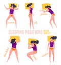Different sleeping positions Royalty Free Stock Photo