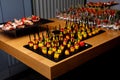 Different snacks and appetizers ready for a cocktail party Royalty Free Stock Photo