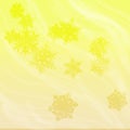 Snowflakes on yellow background Royalty Free Stock Photo