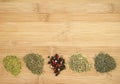 Different sorts of dried spices