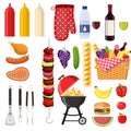 Different special tools and food Royalty Free Stock Photo