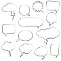 different speech bubbles collection Royalty Free Stock Photo