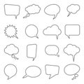 different speech bubbles collection Royalty Free Stock Photo
