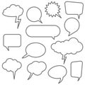 different speech bubbles collection Royalty Free Stock Photo