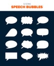 12 speech bubbles