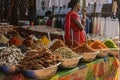 Different spices on Wednesday Market in Anjuna