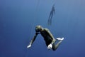 Different stages of freediving training Royalty Free Stock Photo