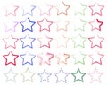 Different stars Royalty Free Stock Photo