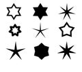 Different stars vector icons set