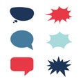 Different style speech bubble pack Royalty Free Stock Photo