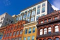 Buildings mosaic of historic and modern styles in Washington DC downtown, USA. Royalty Free Stock Photo