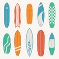 Different Surfboard Set