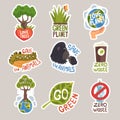 Different taglines sticker cartoon vector illustration on White Background Royalty Free Stock Photo