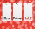 Different tags on color background. Black Friday