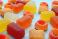 Different tasty jelly candies Royalty Free Stock Photo