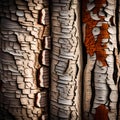 Different textured tree bark - ai generated image